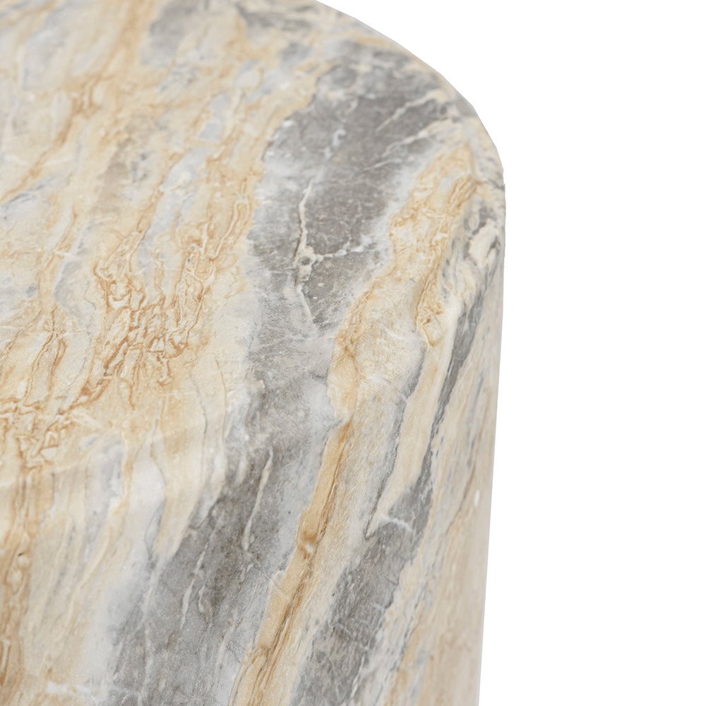 Modern Marble-Look Stool