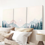 Forest and Mountain Landscape Painting Posters