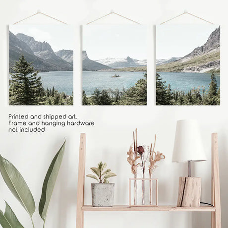 Montana Glacier National Park. Mountain Lake. Travel Wall Art