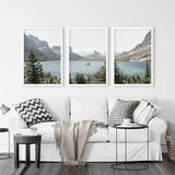 Montana Glacier National Park. Mountain Lake. Travel Wall Art