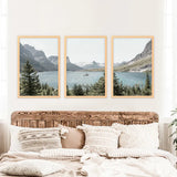 Montana Glacier National Park. Mountain Lake. Travel Wall Art