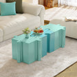 3-Piece Artistic Puzzle Table Set with Modular Interlocking Design - view 2