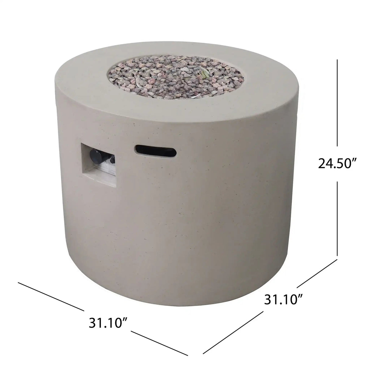 Round Iron Fire Pit With 40,000 Btu - Best Buy Furniture