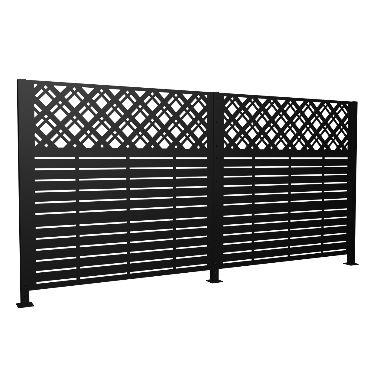 W48'' x H47.3'' x 2 Panels Metal Privacy Screen