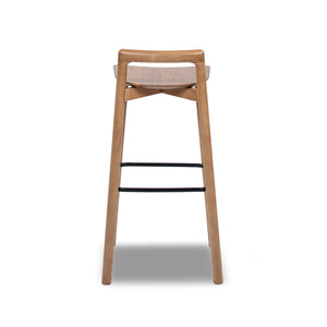 Sven 30" Modern Minimalist Low Back Wood Barstool