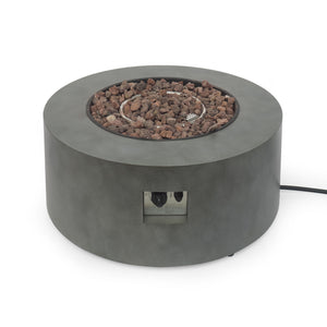 Round Iron Fire Pit With 40, 000 Btu