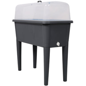 Raised Garden Bed with Ventilated Transparent Greenhouse Lid
