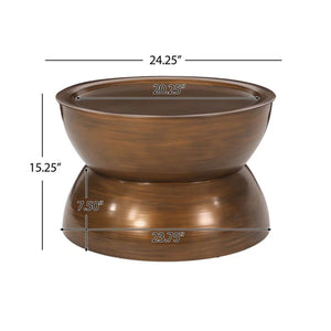 Sparling Modern Iron Hourglass Coffee Table