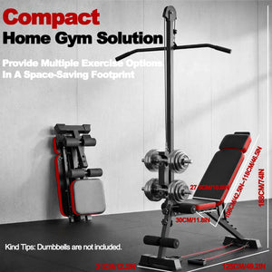 Multi-Functional Weight Bench with Pulley System and Adjustable Backrest