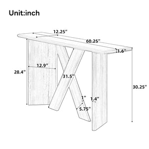 Minimalist Modern X‑Frame Console Table