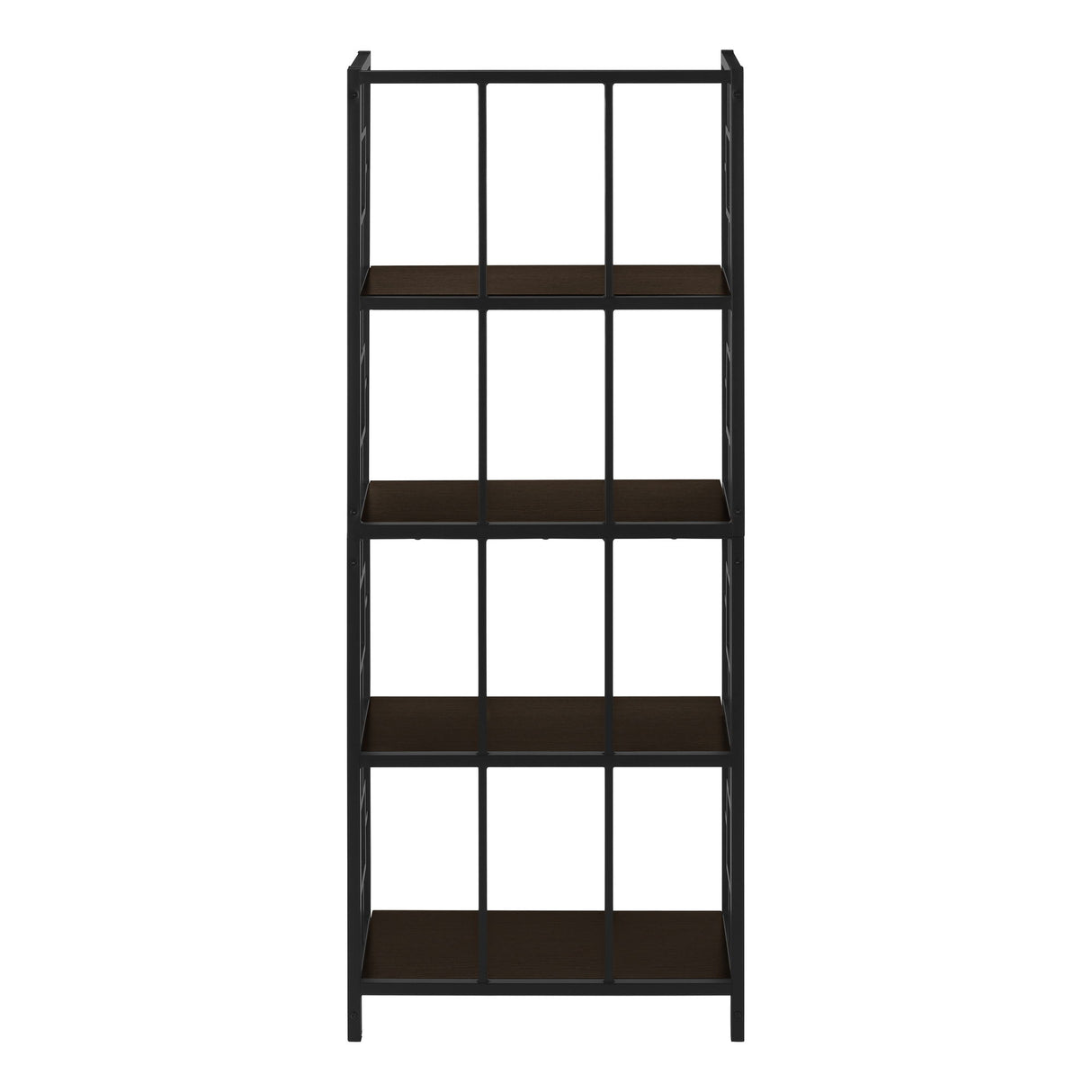 Bookshelf, Bookcase, Etagere, 4 Tier, For Office, Contemporary & Modern - Espresso