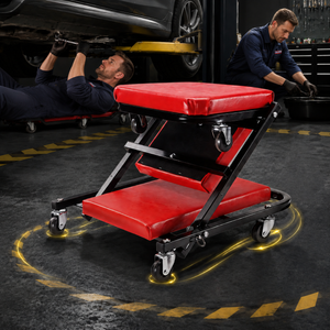 Adjustable Z-Shape Rolling Mechanic Stool