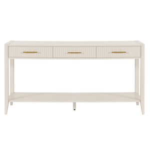 U Style 60" Painted Console Table with 3 Drawers