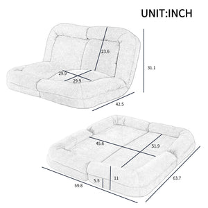Convertible Fold-Out Double Sofa Bed