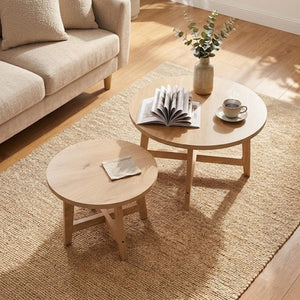 Set of 2 Round Nesting Coffee Tables