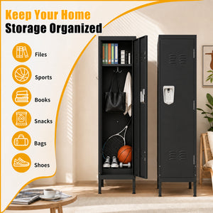 55-Inch Tall Metal Wardrobe Cabinet