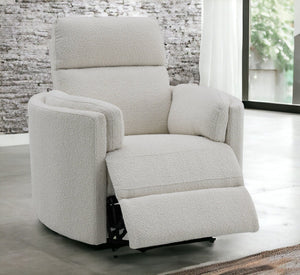 Sagen - Chenille Glider Recliner With Swivel - Best Buy Furniture