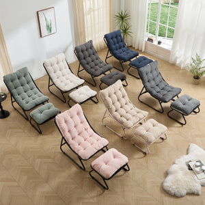 Patio Outdoor Lounge Chair with Ottoman