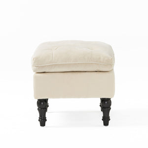 Lofton - Pillow Top Ottoman With Button Tufting - Cream