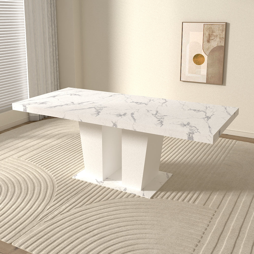 Extendable Dining Room Table for 6-10