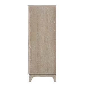 1 Piece Chest With Handles, Angled Legs, Ball Bearing Glides - Oak