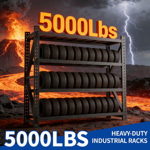 5000LBS Industrial Shelving for Warehouse, Heavy Duty Metal Adjustable Garage Shelves (69"H x 71"W x 23.7"D) 5000LBS Storage Unit