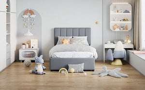Upholstered Platform Bed With A Hydraulic Storage System