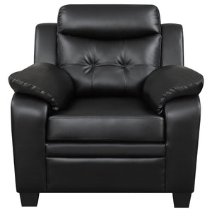 Winchell - Upholstered Padded Arm Tufted Accent Chair - Black