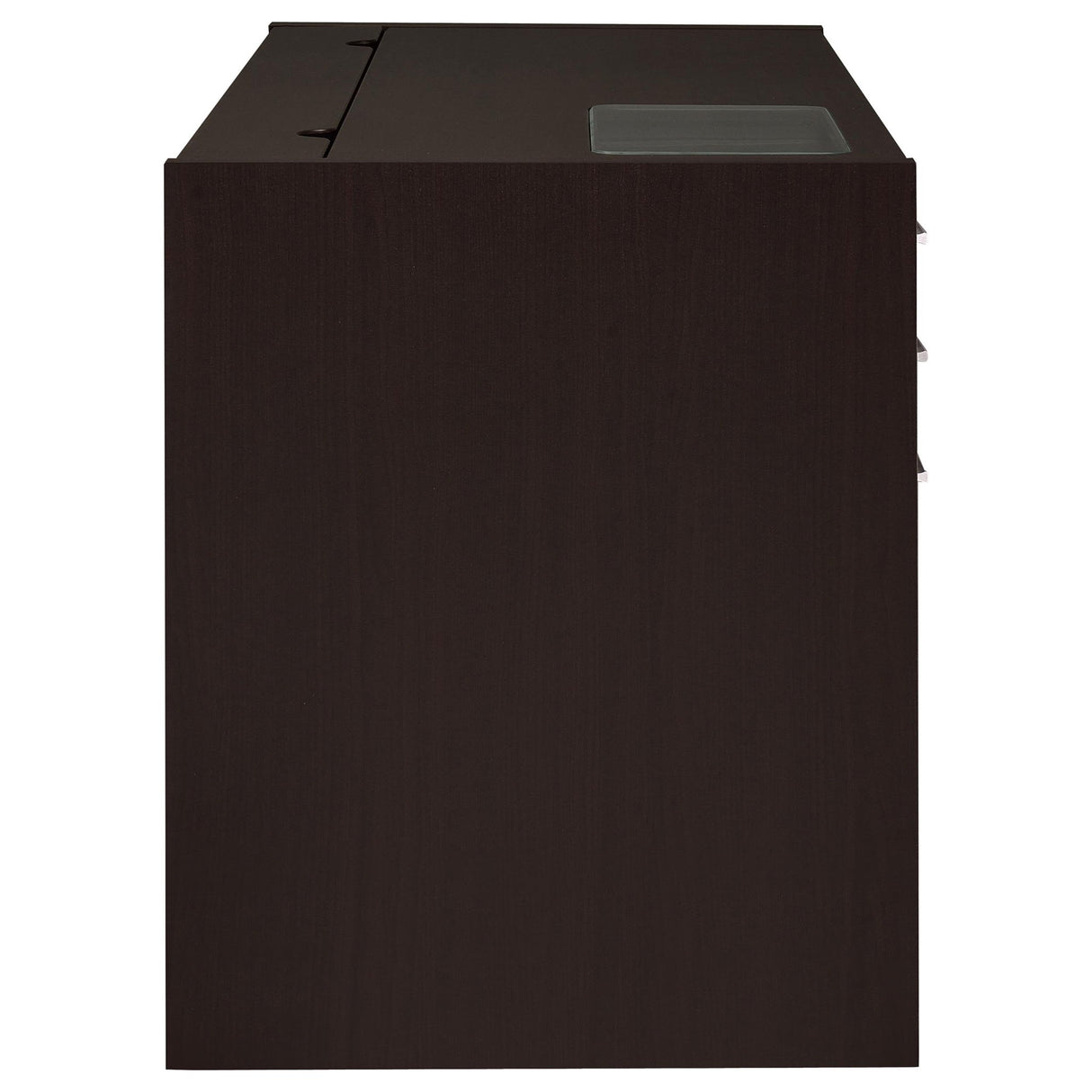 Maxim - 2 Drawer Computer Desk With Lift Top Storage And Power Outlet - Cappuccino
