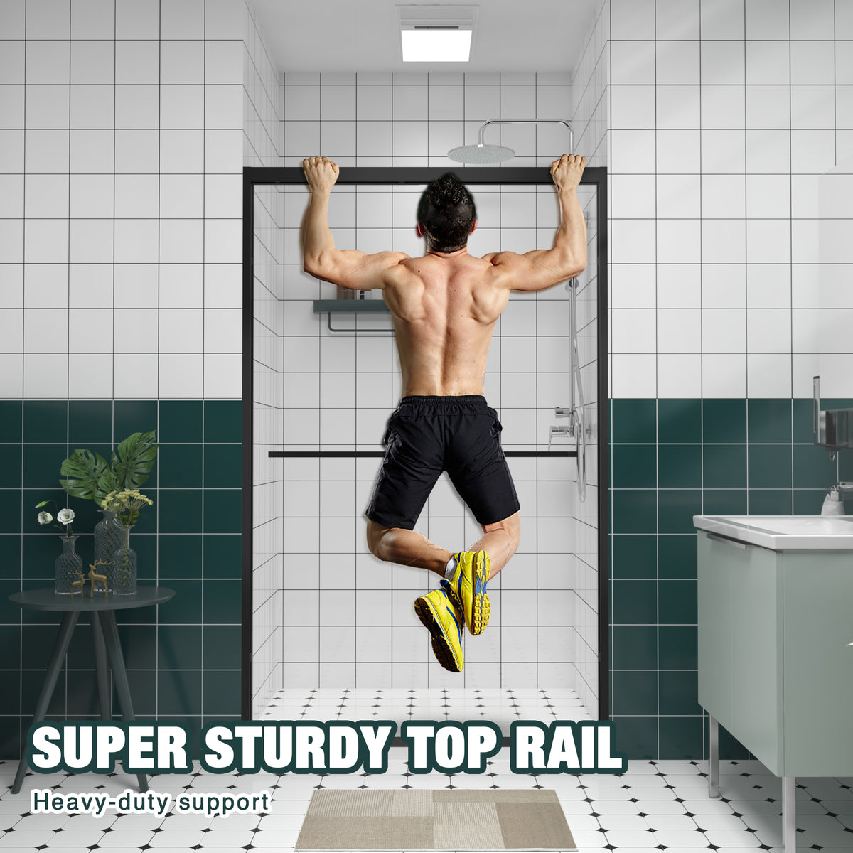 Aluminum Frame Double Sliding Shower Door - Bypass Bathroom Door