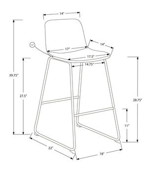 Office Chair, Bar Height, Standing, Computer Desk, Work, Leather Look, Contemporary, Modern - Best Buy Furniture