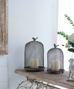 Set of 2 Ophira Sparrow Antique Candle Holders