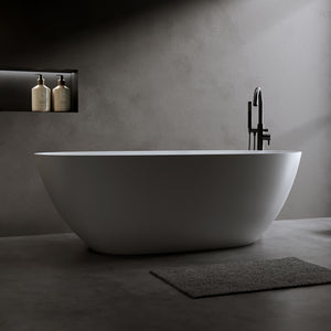 69" Freestanding Bathtub Resin Stone Soaking Tub