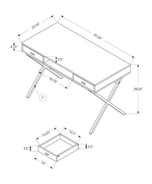 Computer Desk For Home Office, Laptop, Storage Drawers, Glossy Contemporary & Modern - Best Buy Furniture