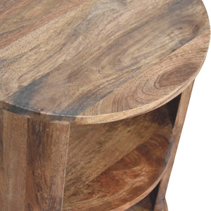 Solid Wood Ventura Open Round Side Table