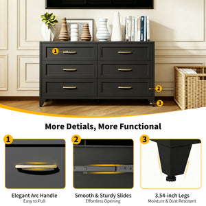 6 Drawer Dresser for Bedroom