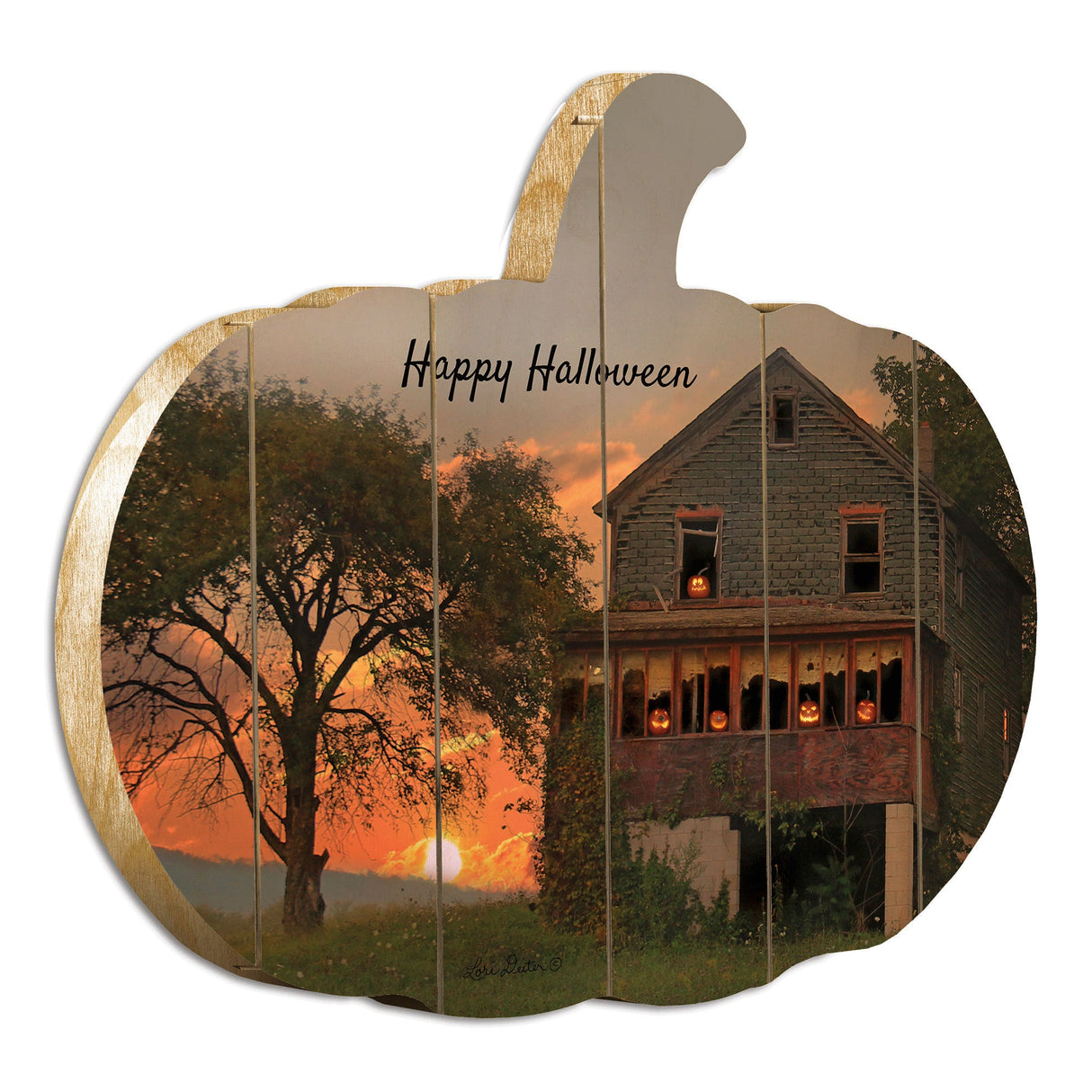 'Happy-Halloween'-Wooden-Pumpkin-Wall-Art-by-Artisan-Lori-Deiter-
