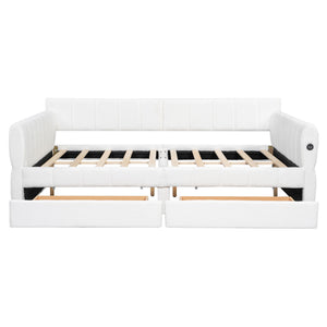 Upholstered Platform Bed With USB Charging
