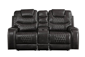 Braylon - Recliner Loveseat With Cupholder Console - Brown - Best Buy Furniture