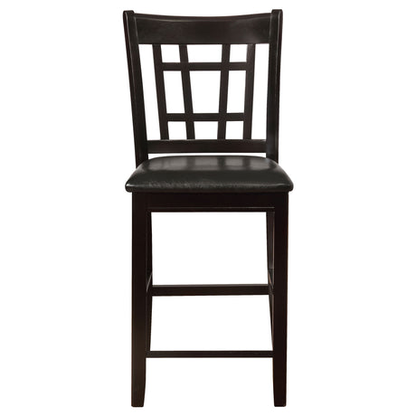 Danford - 5 Piece Counter Height Dining Set With Upholstered Stools - Espresso