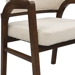Wooden Frame Dining Chair with Upholstered Back (Set of 2)