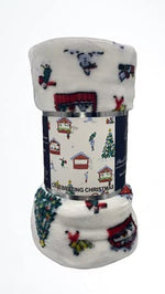 Decor&More Happy Holidays Microplush Throw Blanket (50“ x 60“) - Christmas Time