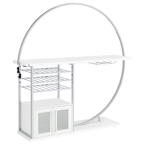 Casey - 2 Door Home Bar Storage Bar With Customizable Lighting - White