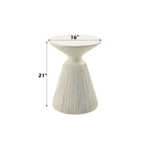 Duane - Fiber Concrete Accent Table - White - Best Buy Furniture