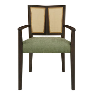 Mid Century Modern Arm Dining Chair Set With Rattan Backrest - Best Buy Furniture