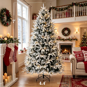 Snowy Frosted Artificial Christmas Tree