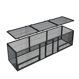 Thickened Chicken Coop For Outdoor - Black / Silver