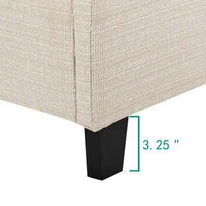 Tufted Upholstered Headboard Platform Bed
