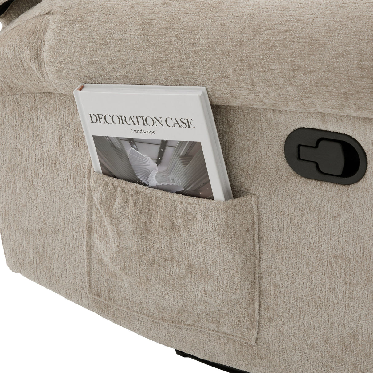 Manual Recliner Massage Chair With Swivel Rocker, 8 Massage Modes, Side Storage Pocket