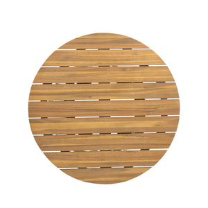 Outdoor Round Top Dining Table, Round Bistro Table - Teak - Best Buy Furniture